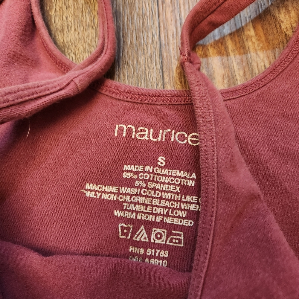 Set Of Two Maurices Tank Tops - Black And Maroon Size Small - Picture 3 of 4